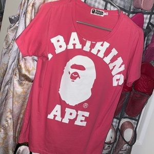 Pink bape t-shirt